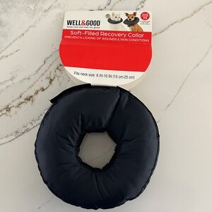 Black Soft-Filled Recovery Collar for Cats